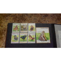 Бабочки, фауна, насекомые, марки и блок, Бенин, 1996