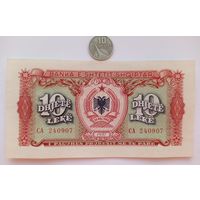 Werty71 Албания 10 лек 1957 UNC банкнота