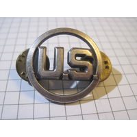 Оригинальный знак-эмблема армии США времен 2МВ в серебре.