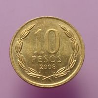 Чили 10 песо 2008