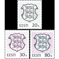 Стандартный выпуск. Герб Эстония 1995 год серия из 3-х марок