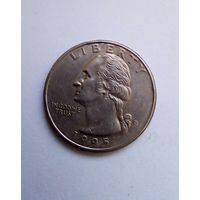 25 центов США 1995 D