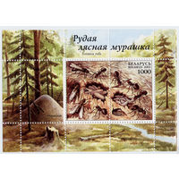 Беларусь 2002 г.  Рудая лясная мурашка (Блок + марка)