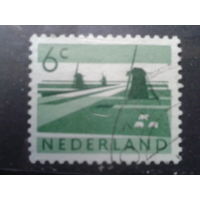 Нидерланды 1962 Стандарт, ландшафт, мельницы  6с