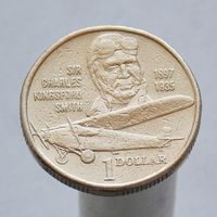 Австралия 1 доллар 1997 100 лет со дня рождения Чарльза Кингсфорда Смита /портрет Чарльза и самолёт/