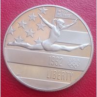 США 1/2 доллара 1992 S, ЛОИ Барселона-92, гимнастика