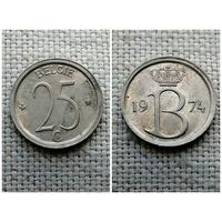 Бельгия 25 сантимов 1974  BELGIE