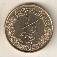 Ливия 1/4 динар 2014