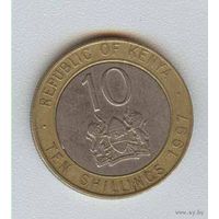 10 Шиллингов 1997 (Кения) биметалл