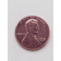 1 цент 1990 г. США.