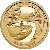 США 1 доллар, 2021 D Эри-Канал UNC