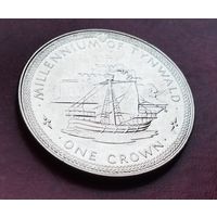 Остров Мэн 1 крона, 1979 1000 лет Тинвальду - Когг