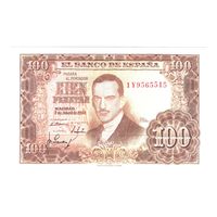 Испания 100 песет 1953 года. Состояние aUNC!