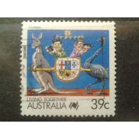 Австралия 1988 Туризм, гербы провинций, комикс 39 центов