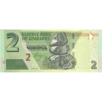 Зимбабве 2 доллара образца 2019 года UNC pw101