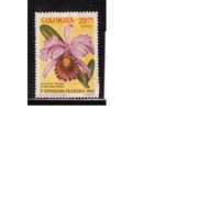 Колумбия-1965(Мих.1062) ,  гаш. , Флора, Цветы, Орхидеи