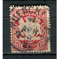 Королевство Бавария в составе Германской империи - 1888/1900 - Герб 10Pf - [Mi.56] - 1 марка. Гашеная.  (Лот 53Fo)-T25P20