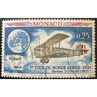 Монако. 1964 год. "50 лет первого авиаполета в Монако", самолет "Douglas-Liberty". Mi:MC 764. Гашеная.