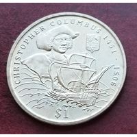Либерия 1 доллар, 1999 Христофор Колумб