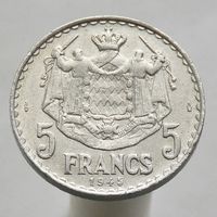 Монако 5 франков 1945