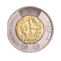 Канада 2 доллара 2023 100 лет со дня рождения Жан-Поля Риопель