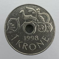 1 крона (krone) 1998 года Норвегия