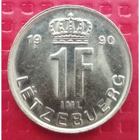 Люксембург 1 франк 1990 г. #50107