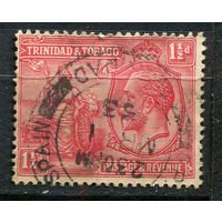 Британские колонии - Тринидад и Тобаго - 1922/1928 - Король Георг VI и герб  1 1/2Р - [Mi.106b] - 1 марка. Гашеная.  (Лот 50EX)-T25P1
