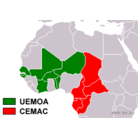 FCFA 2 франка 2006 года, UNC. Габон, Камерун, Республика Конго, ЦАР, Чад, Экваториальная Гвинея.