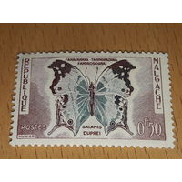 Мадагаскар (Малагаси) 1960 Фауна. Насекомые. Бабочки. Чистая марка