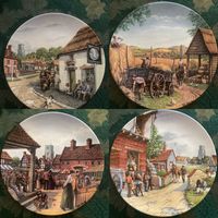 Тарелка коллекционная Деревня Профессии Англия винтаж 11 шт