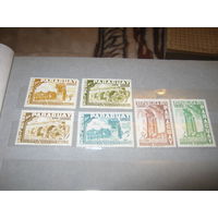 Марки - серия, архитектура, Парагвай, чистые, 6 марок