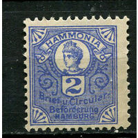 Германия - Гамбург (Hammonia II) - Местные марки - 1895 - Гаммония 2Pf - [Mi.49] - 1 марка. Чистая без клея.  (Лот 99CJ)