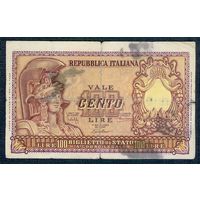 Италия 100 лир 1951 год.