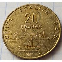 Джибути 20 франков, 1991      ( 7-10-4 )