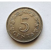 Мальта 5 центов, 1972