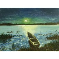 Пейзаж с лодкой