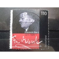 Германия 2000 Эберт - первый бундеспрезидент Веймарской республики Михель-1,1 евро гаш.