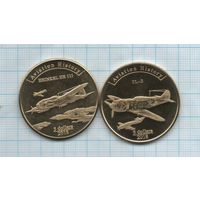 Остров Агрихан 5 долларов 2018 Самолеты 2-й выпуск Хейнкель HE 111 и ИЛ-2