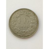 Швейцария. 1 франк 1968 года.