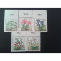 Германия 1991 цветы**полная серия Михель-9,0 евро