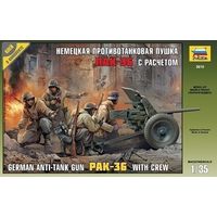 1/35 Немецкая противотанковая пушка PAK-36 с расчетом (Звезда)