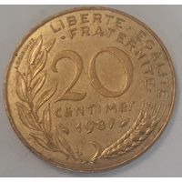 Франция 20 сантимов, 1987 (4-13-21)