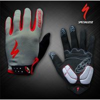 Велоперчатки Specialized длинные пальцы серые, красные, черные