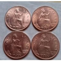 1 пенни, Великобритания 1967 г. (комплект)