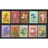 Цветы Румыния 1959 год серия из 10 марок