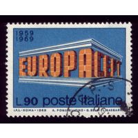 1 марка 1969 год Италия Европа СЕПТ 1296
