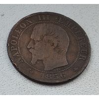 Франция 5 сантимов, 1856 "BB" - Страсбург 8-7-9