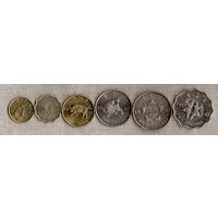 Гонконг  / набор из 6 монет 1997 / 10, 20, 50 центов 1, 2, 5 долларов /Флора/ Цена за все монеты//(МР)