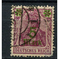 Рейх - 1921 - Надпечатка нового номинала 5M на 75pf - [Mi.156ii] - 1 марка. Гашеная.  (Лот 19Ai)